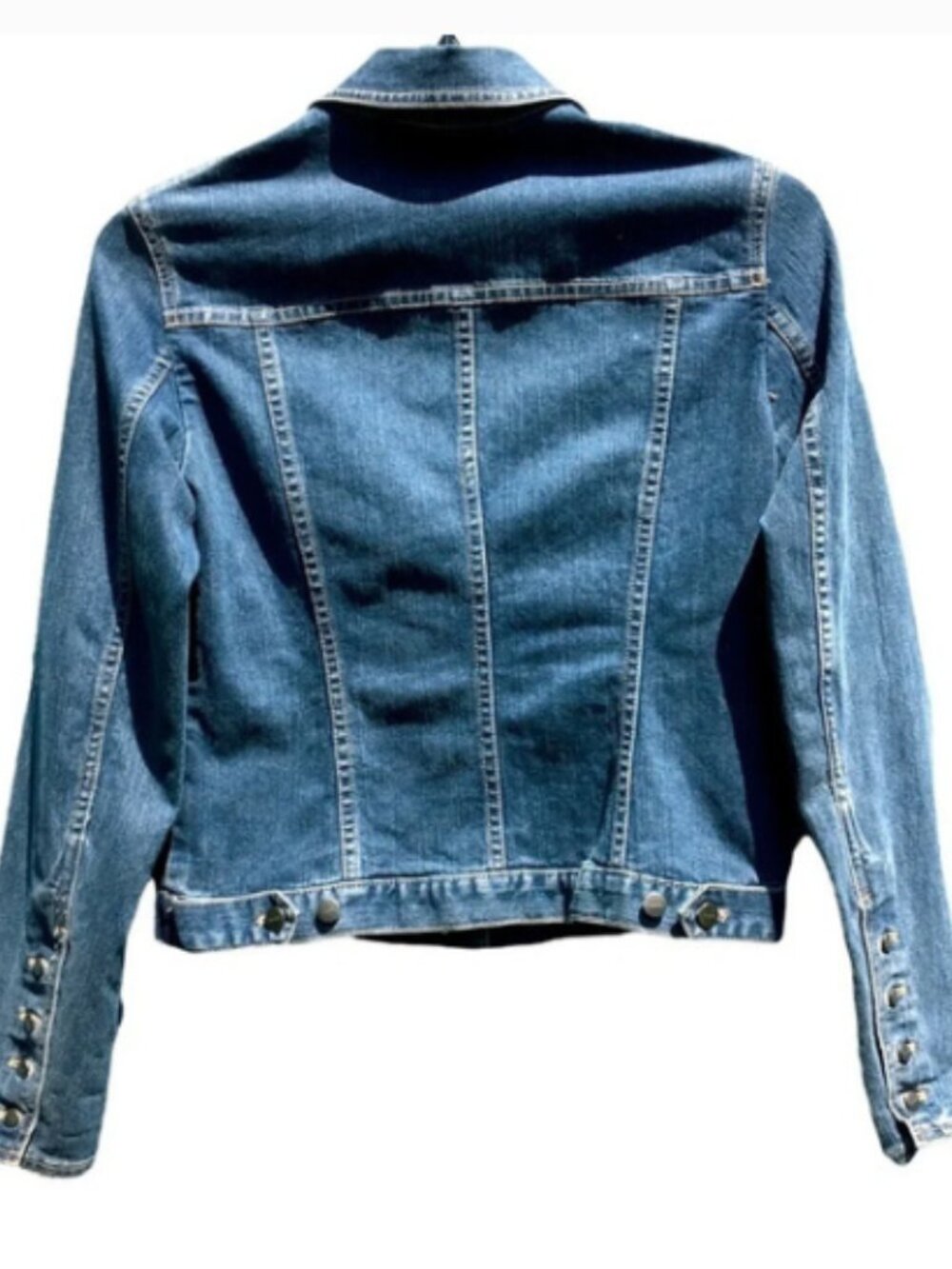 Tahari Medium Wash Button Down Denim Jacket Women’s Size Small - Picture 5 of 5